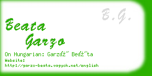 beata garzo business card